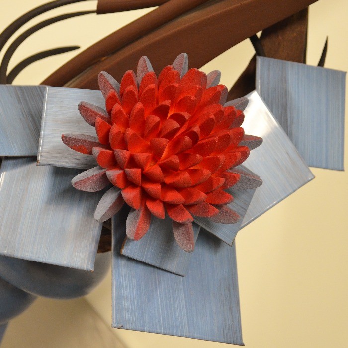 Pièce artistique en Chocolat, détail de Fleur de Stéphane Pasco, artisan Chocolatier