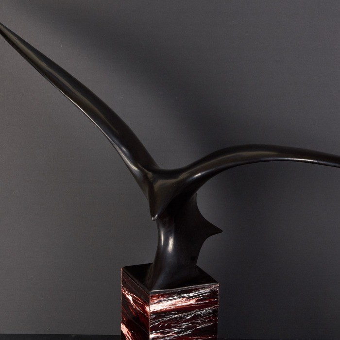 Pièce artistique en Chocolat, en forme d'Oiseau de Stéphane Pasco, artisan Chocolatier à Nantes