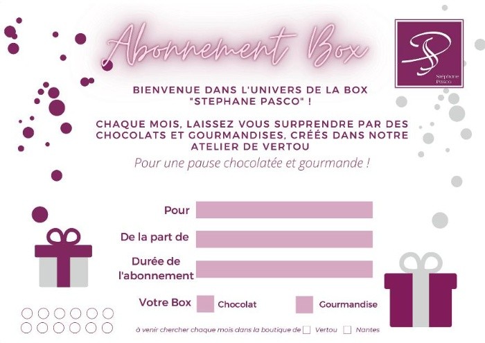Carte Abonnement Box de Stéphane Pasco