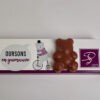 Oursons Guimauve Framboise en Chocolat Lait de Stéphane Pasco 6 Guimauves Framboise enrobées de Chocolat Lait, en forme d'Ourson, de Stéphane Pasco, Chocolatier à Nantes