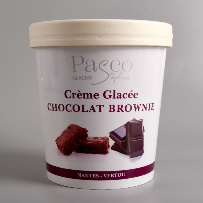 Crème Glacée Chocolat Brownie de Stéphane Pasco, Artisan Glacier à Nantes et Vertou