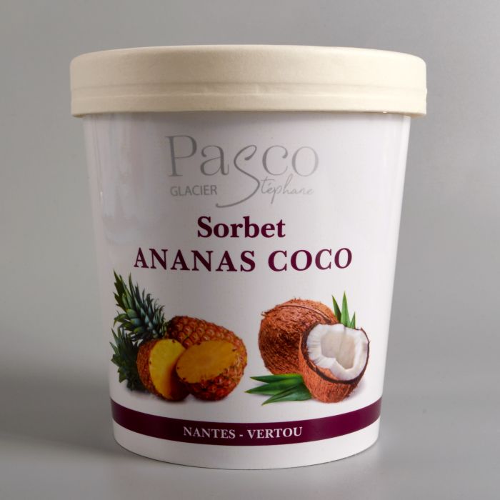 Sorbet Ananas Coco de Stéphane Pasco, Artisan Glacier à Nantes et Vertou