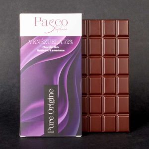 Tablette de Chocolat Noir Venezuela 72% Pure Origine de Stéphane Pasco, artisan Chocolatier à Nantes et Vertou