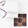 Coffret Empreinte de 9 Bonbons de Chocolat en assortiment Noir et Lait, de Stéphane Pasco Coffret Empreinte de 9 Bonbons de Chocolat en assortiment Noir et Lait, de Stéphane Pasco, artisan Chocolatier à Nantes et Vertou