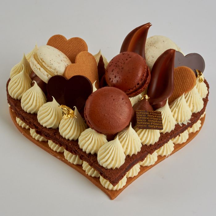 Number Cake, personnalisé en forme de coeur, de Stéphane Pasco, artisan Pâtissier à Nantes et Vertou